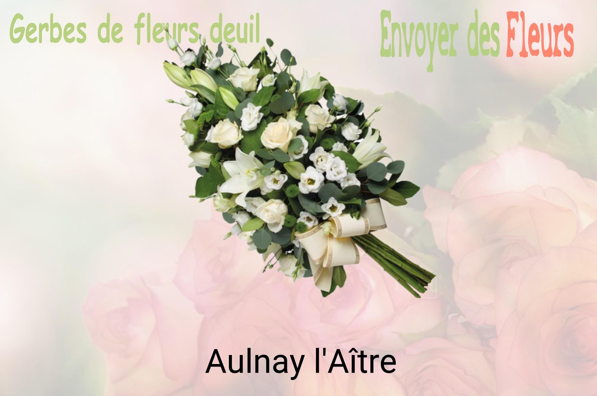 Gerbe de fleurs de deuil livrée à Aulnay-l'Aître